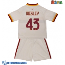 Fotballdrakt Barn AS Roma Wesley Franca #43 Bortedraktsett 2026-27 Kortermet (+ Korte bukser)
